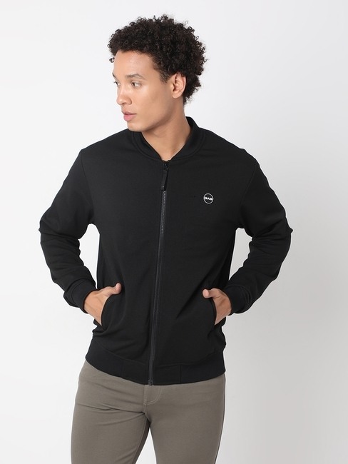 GAS | Regular Fit Full Sleeve Pointed Collar Solid Polyester Jacket