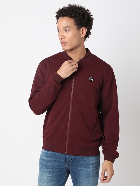 GAS | Regular Fit Full Sleeve Pointed Collar Solid Polyester Jacket