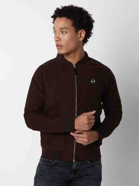 GAS | Regular Fit Full Sleeve Pointed Collar Solid Polyester Jacket