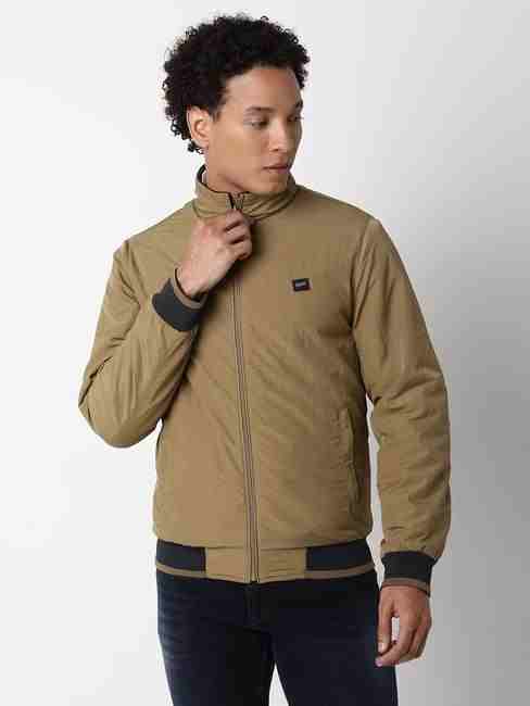 GAS | Regular Fit Full Sleeve High Neck Solid Nylon Jacket