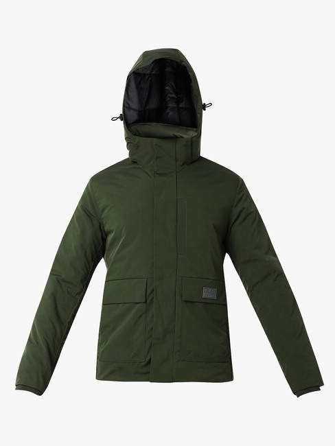 Regular Fit Full Sleeve Hooded Neck Solid Polyester Jacket