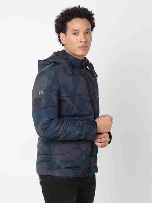 Regular Fit Full Sleeve Hooded Neck Camouflage Polyester Jacket
