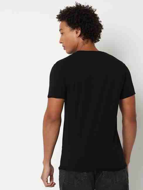 Slim Fit Short Sleeve Crew Neck Solid Cotton Lycra T-Shirt