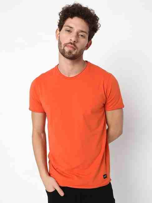 GAS | Slim Fit Short Sleeve Crew Neck Solid Cotton Lycra T-Shirt