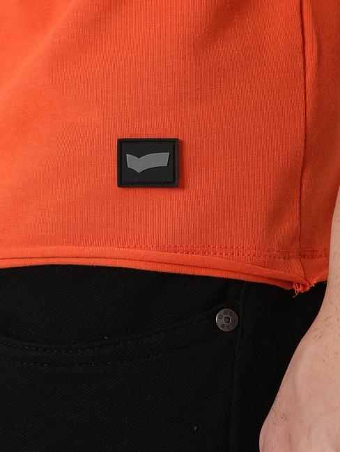 Slim Fit Short Sleeve Crew Neck Solid Cotton Lycra T-Shirt