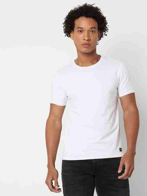 GAS | Slim Fit Short Sleeve Crew Neck Solid Cotton Lycra T-Shirt