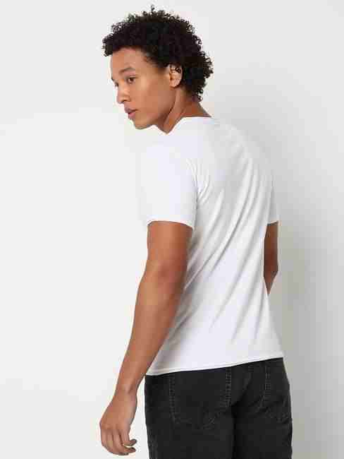 Slim Fit Short Sleeve Crew Neck Solid Cotton Lycra T-Shirt