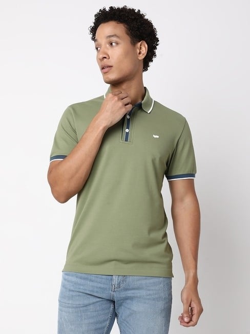 GAS | Regular Fit Short Sleeve Solid Cotton Lycra Polo T-Shirt