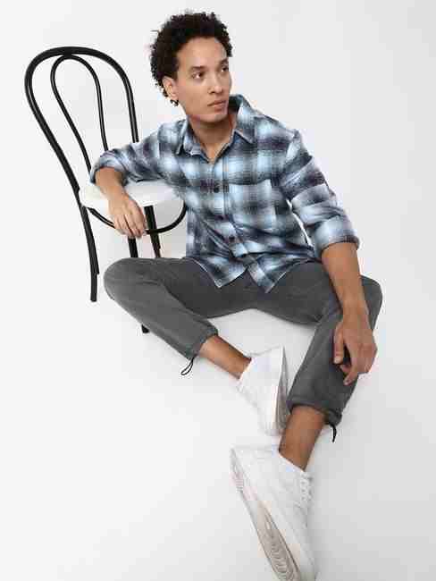 Shacket Full Sleeve Checkered Cotton Shirts