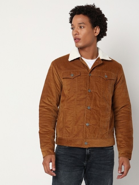 GAS | Regular Fit Full Sleeve Regular Collar Solid Polycotton Jacket