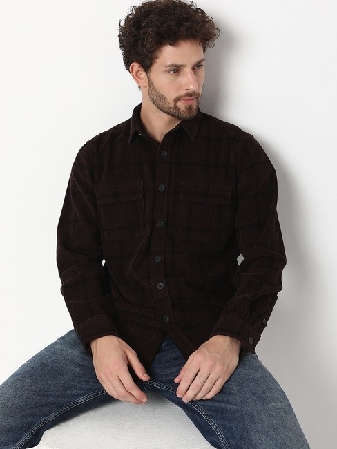 GAS | Regular Fit Full Sleeve Checkered Cotton Shirts