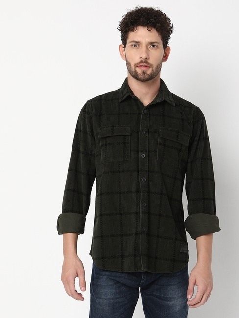 GAS | Regular Fit Full Sleeve Checkered Cotton Shirts