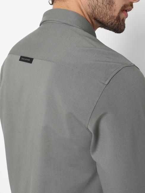Regular Fit Full Sleeve Solid Nylon Shirts