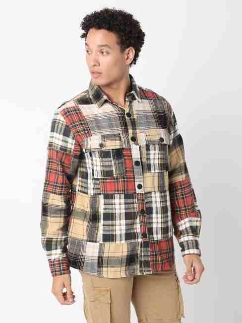 Shacket Full Sleeve Checkered Cotton Shirts