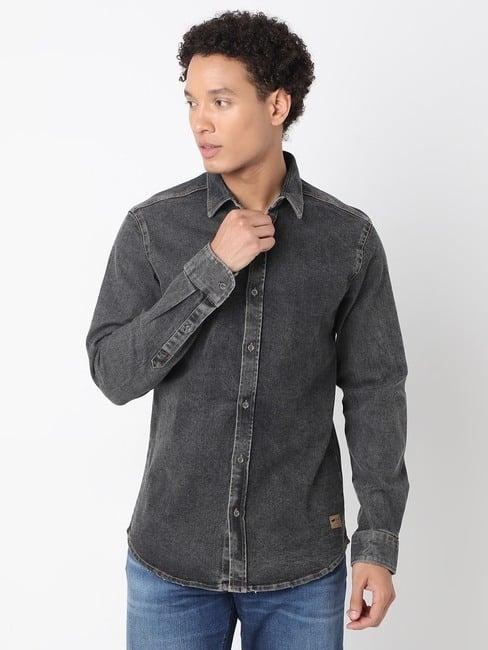 GAS | Regular Fit Full Sleeve Solid Shirts