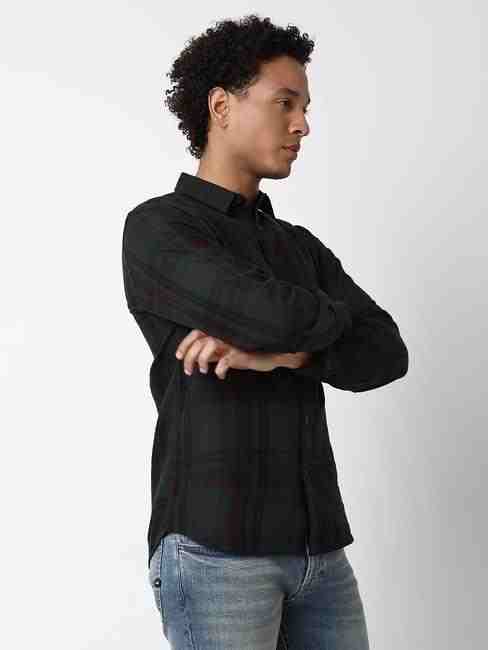 Regular Fit Full Sleeve Checkered Cotton Shirts