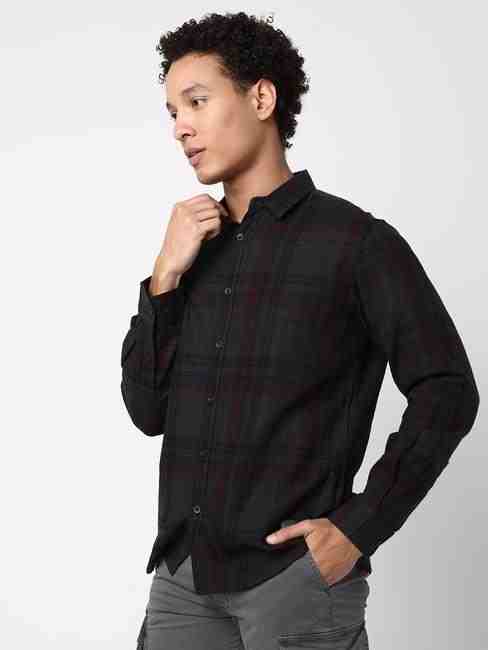 Regular Fit Full Sleeve Checkered Cotton Shirts