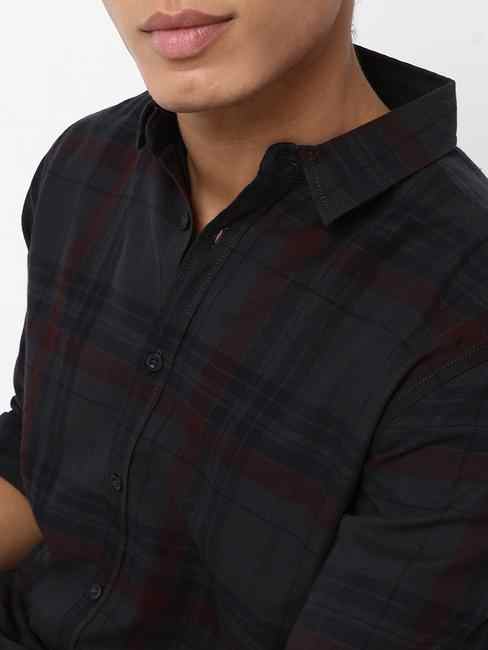 Regular Fit Full Sleeve Checkered Cotton Shirts