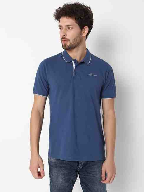 GAS | Regular Fit Half Sleeve Solid Cotton Polo T-Shirt