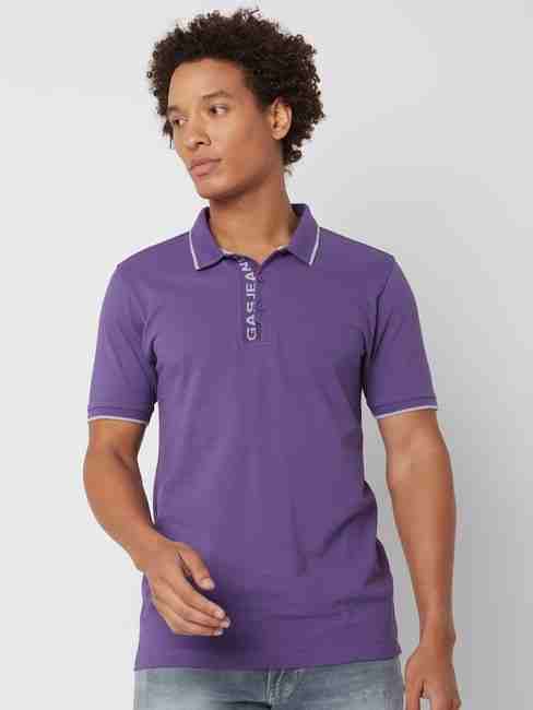 GAS | Regular Fit Half Sleeve Solid Cotton Polo T-Shirt