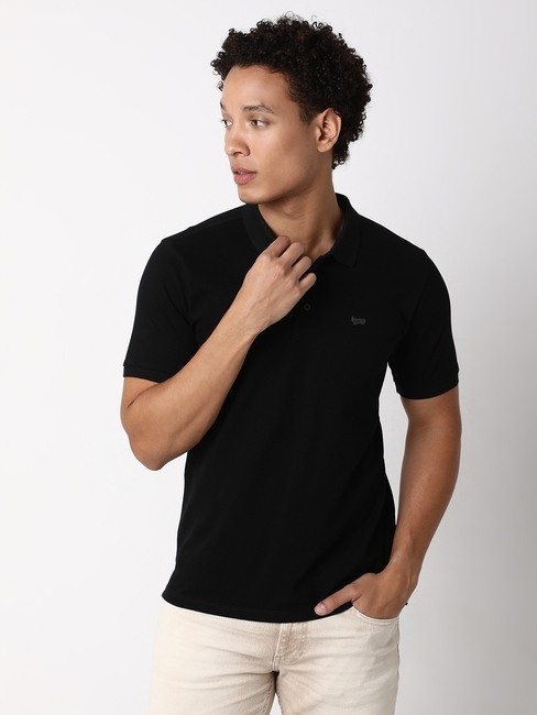 GAS | Regular Fit Half Sleeve Solid Cotton Polo T-Shirt