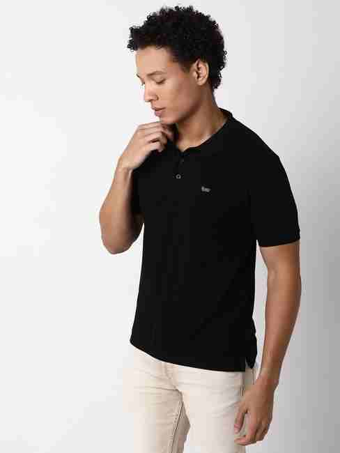 Regular Fit Half Sleeve Solid Cotton Polo T-Shirt