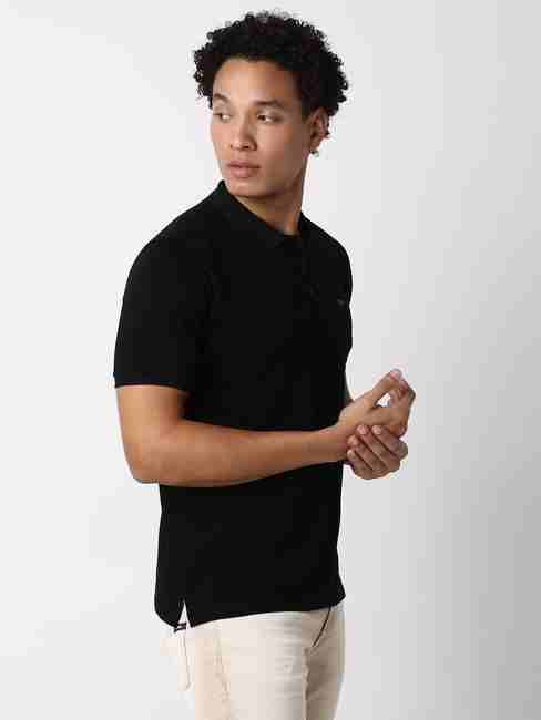 Regular Fit Half Sleeve Solid Cotton Polo T-Shirt