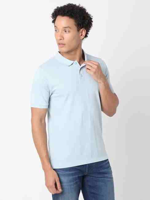 Regular Fit Half Sleeve Solid Cotton Polo T-Shirt