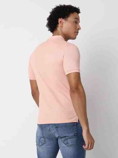 Regular Fit Half Sleeve Solid Cotton Polo T-Shirt