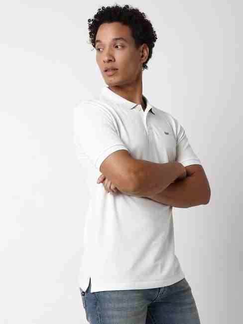 Regular Fit Half Sleeve Solid Cotton Polo T-Shirt