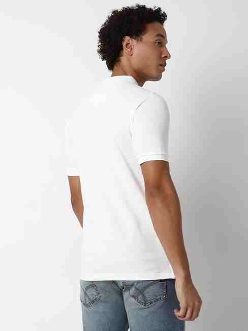 Regular Fit Half Sleeve Solid Cotton Polo T-Shirt