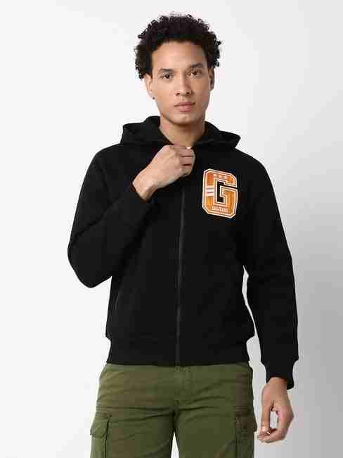 GAS | Regular Fit Full Sleeve Hooded Neck Typography Polycotton Sweatshirts