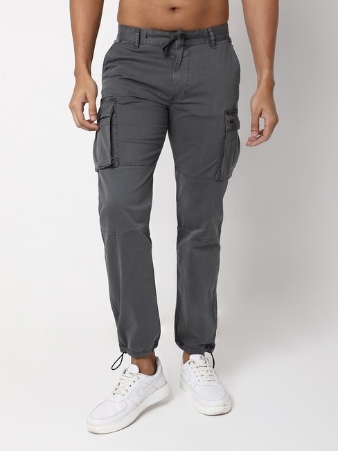 Combat In Curry Skinny Solid Trousers