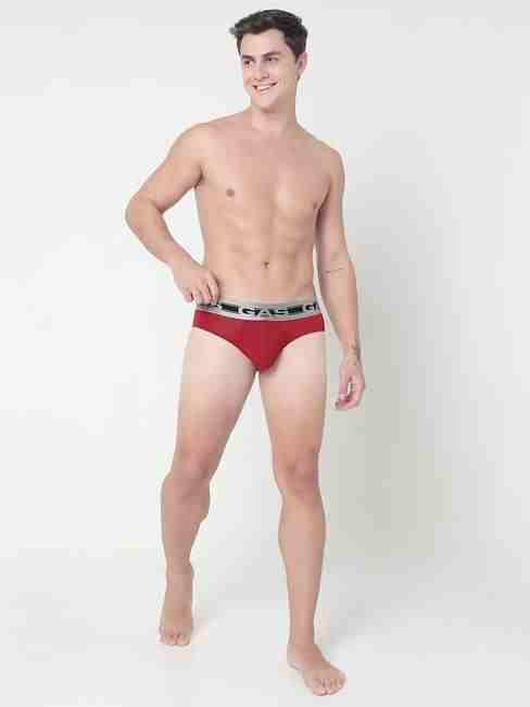 Men's Solid Classic Modal Briefs - Red
