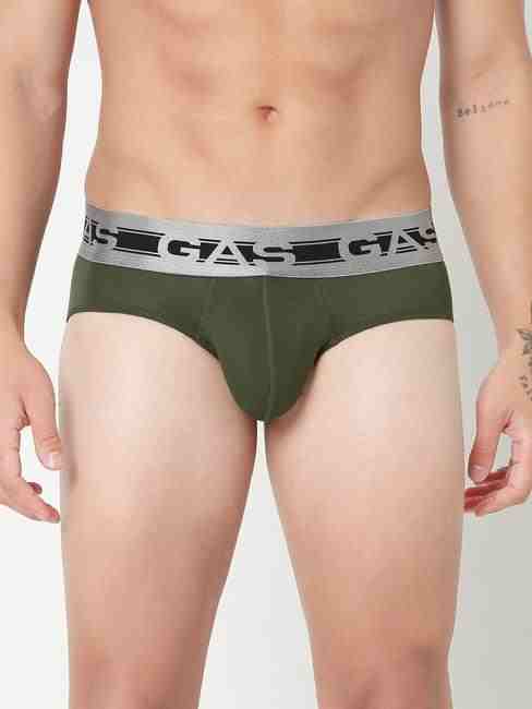 GAS | Men's Solid Classic Modal Briefs - Green