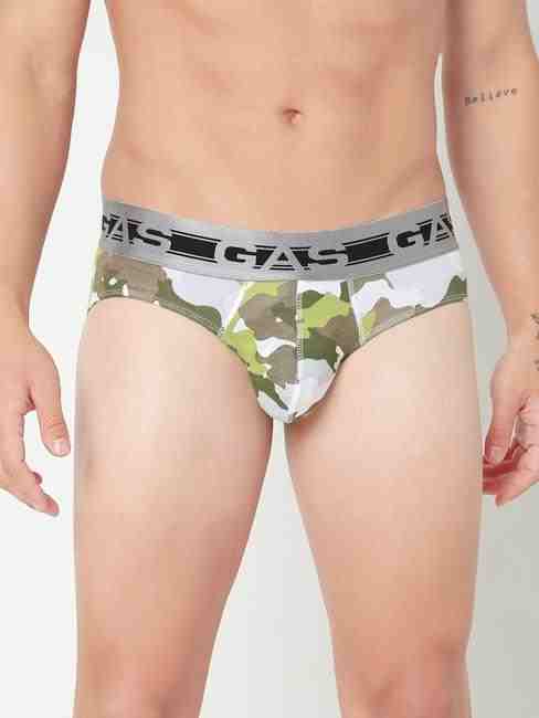GAS | Men's Abstract Classic Modal Briefs - Green