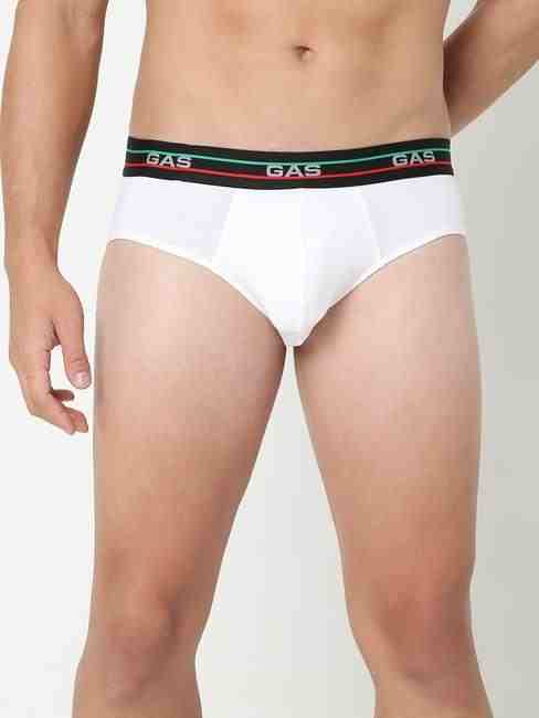 GAS | Men's Solid Classic Cotton Briefs - White