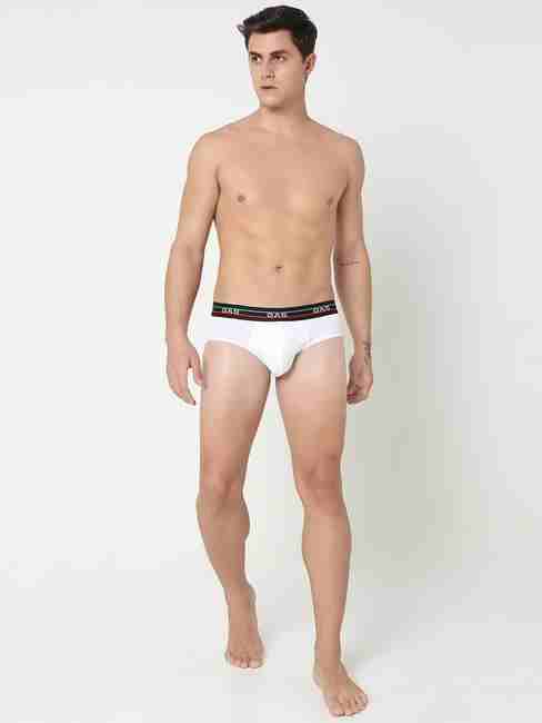 Men's Solid Classic Cotton Briefs - White