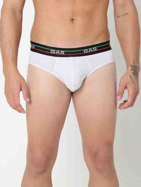 GAS | Men's Solid Classic Cotton Briefs - Grey