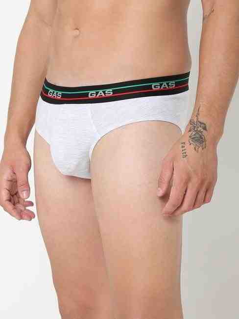 Men's Solid Classic Cotton Briefs - Grey