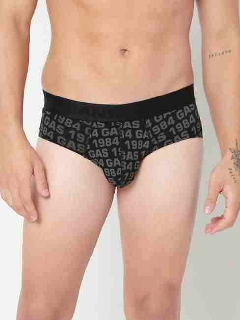 GAS | Men's Abstract Classic Cotton Briefs - Black