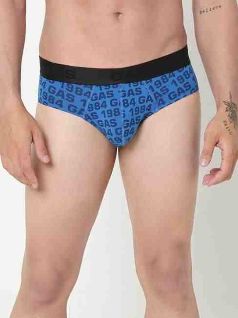 GAS | Men's Abstract Classic Cotton Briefs - Blue