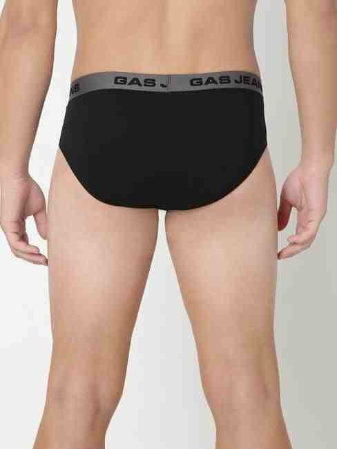 Men's Solid Classic Cotton Briefs - Black