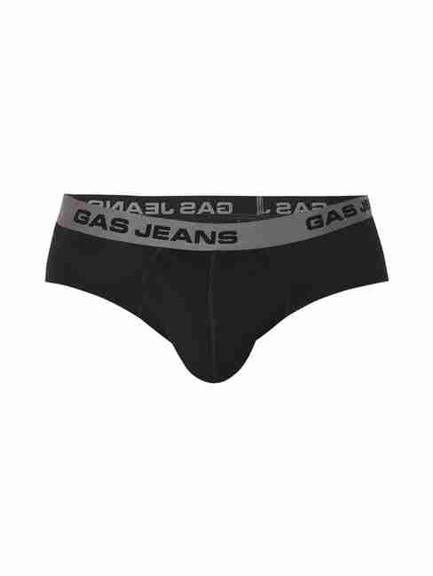 Men's Solid Classic Cotton Briefs - Black