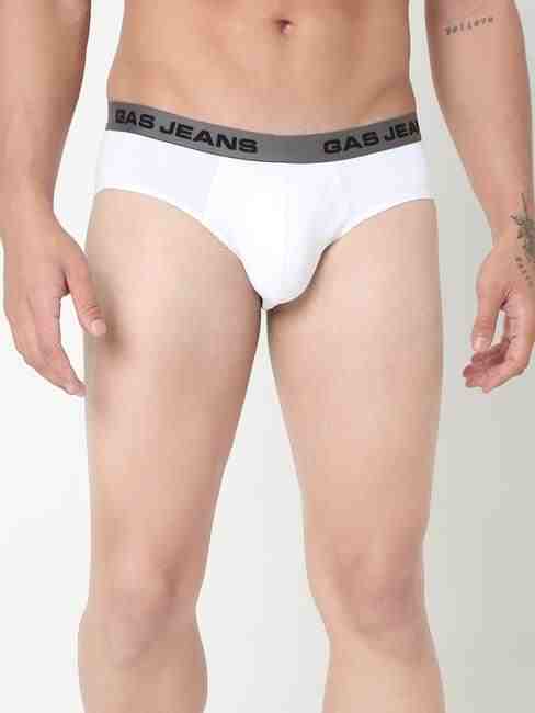 GAS | Men's Solid Classic Cotton Briefs - White