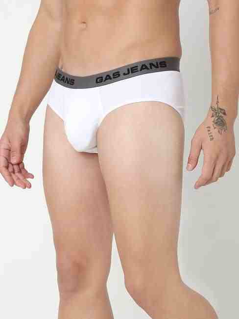 Men's Solid Classic Cotton Briefs - White