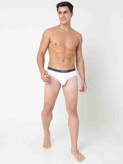 Men's Solid Classic Cotton Briefs - White