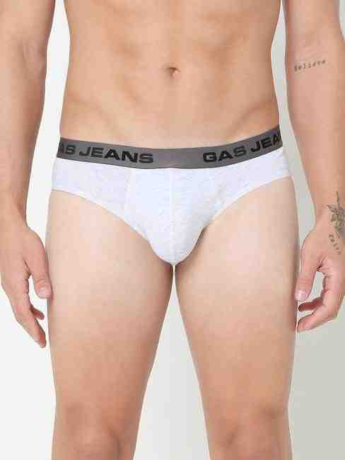 GAS | Men's Solid Classic Cotton Briefs - Grey