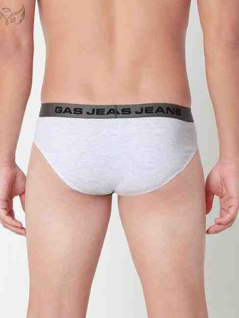 Men's Solid Classic Cotton Briefs - Grey