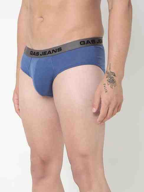 Men's Solid Classic Cotton Briefs - Navy